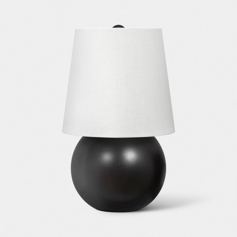 slide 1 of 4, Mini Ceramic Lamp with Finial Black - Room Essentials™, 1 ct