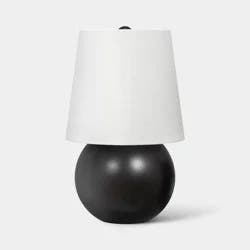 Mini Ceramic Lamp with Finial Black - Room Essentials™