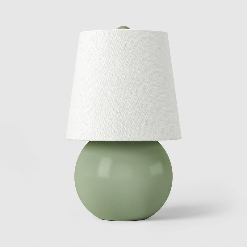 slide 1 of 4, Mini Ceramic Lamp with Finial Green - Room Essentials™, 1 ct