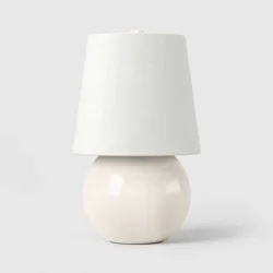 Mini Ceramic Lamp with Finial New Ivory - Room Essentials™