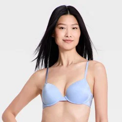 Women's Demi T-Shirt Push-Up Bra - Auden™ Light Blue 36D