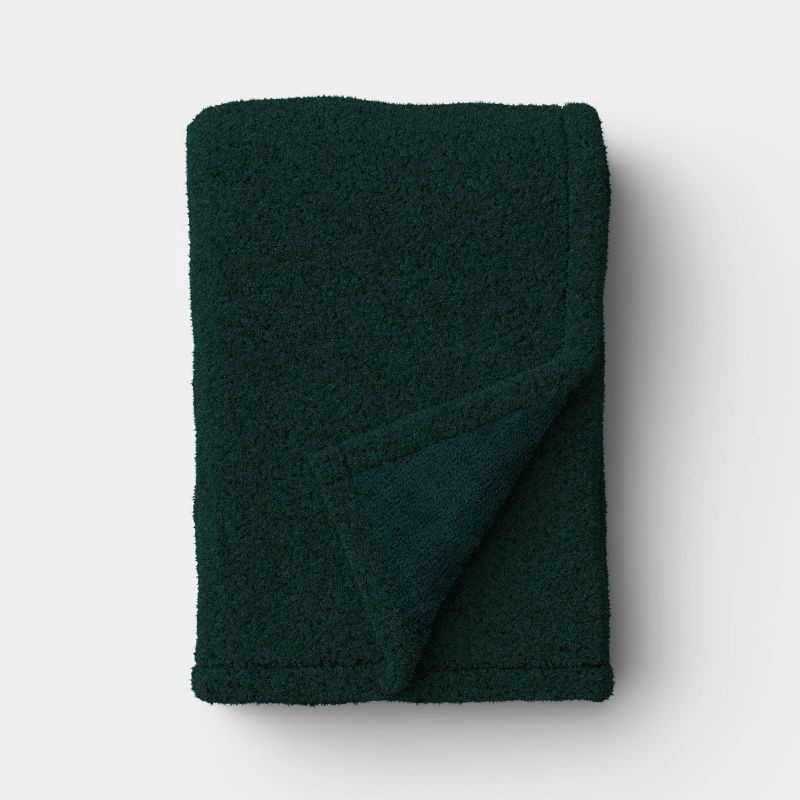 slide 1 of 5, 50"x70" Solid Comfort Plush Throw Green - Room Essentials™, 1 ct