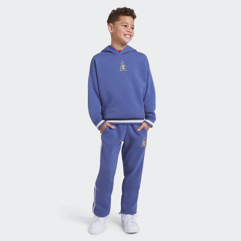 slide 2 of 4, Champion Boys' Oversized Fleece Hoodie - Blue S, 1 ct
