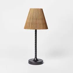 Threshold designed w/Studio McGee Twisted Metal with Natural Shade Table Lamp - Threshold™ designed with Studio McGee