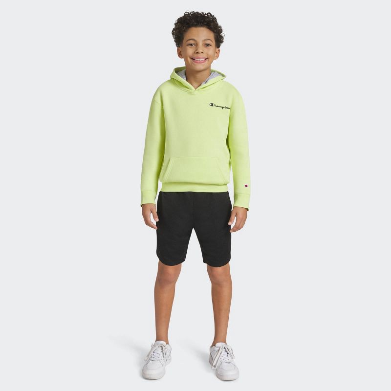 slide 3 of 4, Champion Boys' Signature Fleece Hoodie - Lemon Yellow L, 1 ct