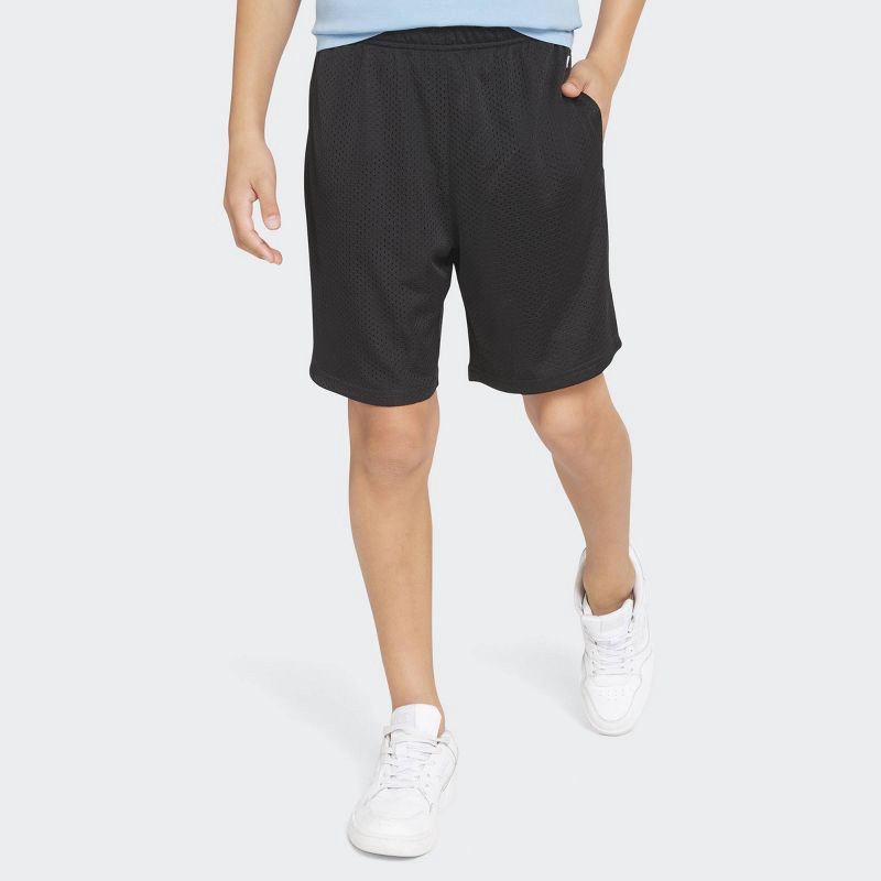 slide 1 of 3, Champion Boys' Signature Mesh Shorts - Black S, 1 ct