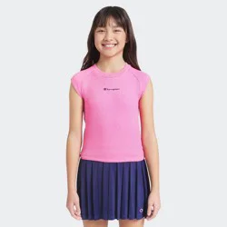 Champion Girls' Sleeveless Textured Knit T-Shirt - Pink XL