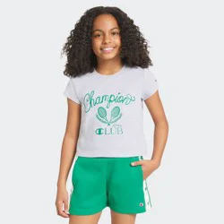 Champion Girls' Graphic Baby T-Shirt - Gray L