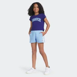 Champion Girls' Scuba Track Shorts - Light Blue S