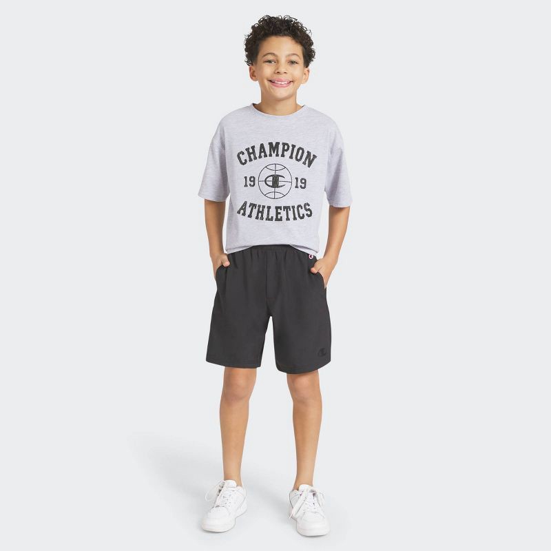 slide 1 of 4, Champion Boys' Stretch Woven Shorts - Black M, 1 ct