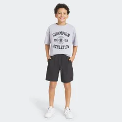 Champion Boys' Stretch Woven Shorts - Black M