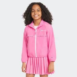 Champion Girls' Windbreaker Jacket - Pink M