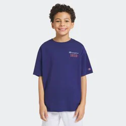 Champion Boys' Oversized Graphic T-Shirt - Dark Blue L