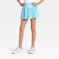 Girls' Pleated Active Skort - All In Motion™ Light Blue S