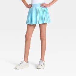 Girls' Pleated Active Skort - All In Motion™ Light Blue L