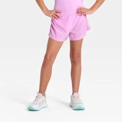 Girls' Side Ruched Active Shorts - All In Motion™ Purple L