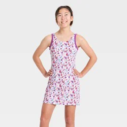 Girls' High Neck Active Dress - All In Motion™ Cream S