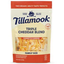 Tillamook Farmstyle Triple Cheddar Shredded Cheese Blend - 16oz
