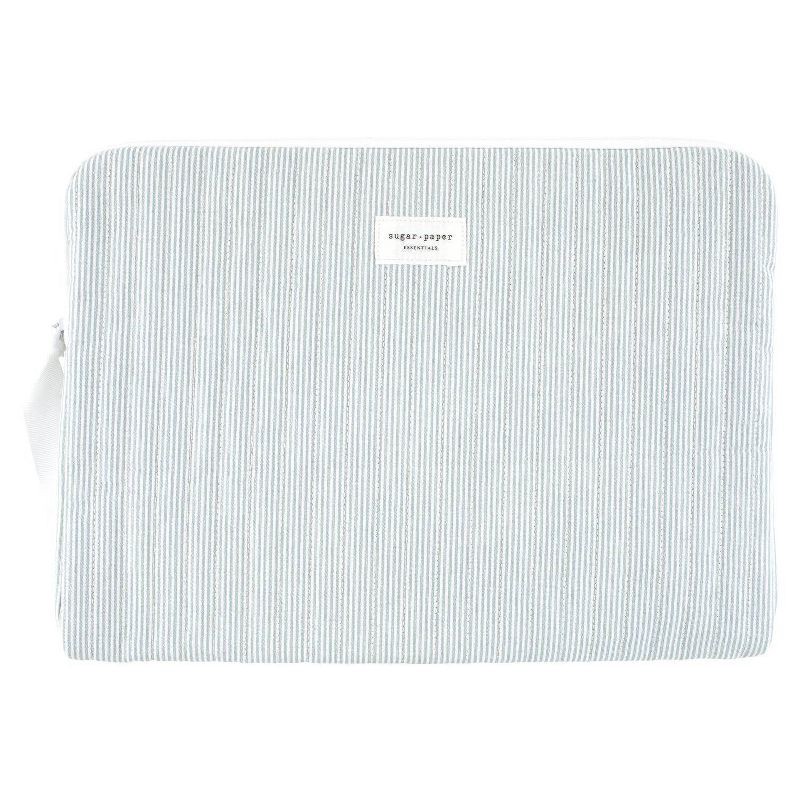 slide 1 of 6, Sugar Paper Essentials Laptop Bag Blue Stripe, 1 ct