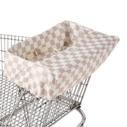 Itzy Ritzy Shopping Cart and High Chair Cover - Taupe Checkerboard