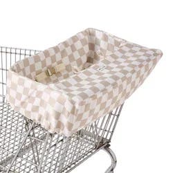 Itzy Ritzy Shopping Cart and High Chair Cover - Taupe Checkerboard