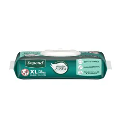 Depend Washcloths Personal Wipes - Unscented – 42ct
