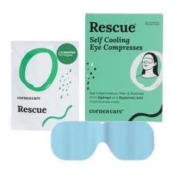 CorneaCare Rescue Self-Cooling Eye Masks, Hydrogel Eye Compress for Dry Eye Relief & Puffy Eyes - 6ct