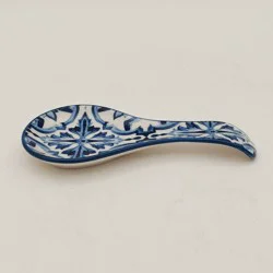 Muchoise Ceramic Spoon Rest White/Blue