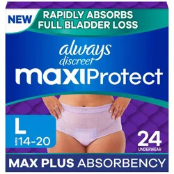 Always Discreet Maxi Protect Women's Incontinence Underwears - Maximum - L - 24ct