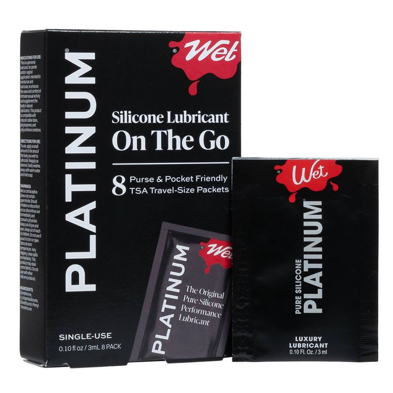 slide 1 of 5, Wet Platinum To-Go Personal Lubricant - 8pk/24ml, 8 ct, 24 ml