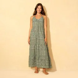 Women's Bandana Print Cover Up Dress - Shade & Shore™ Green M