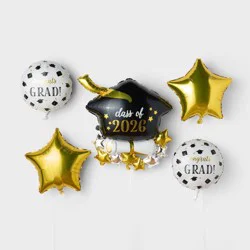 5pc Graduation Foil Balloon Bundle - Spritz™