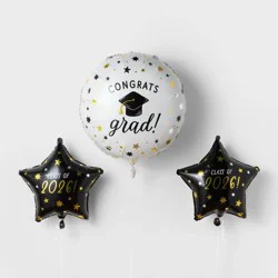 3pc Graduation Foil Balloon Bundle - Spritz™