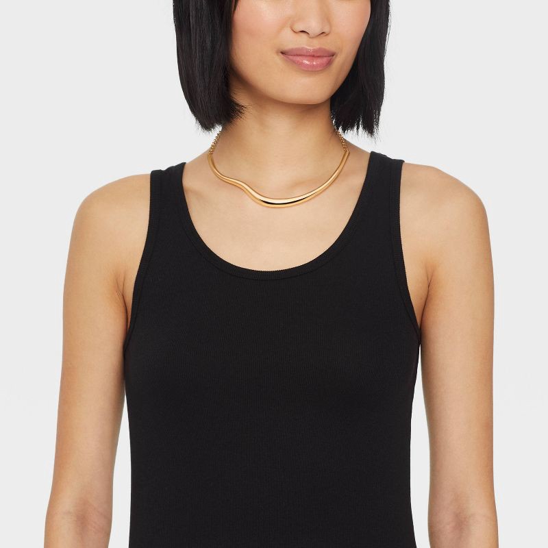 slide 2 of 4, Abstract Collar Necklace - A New Day™ Gold, 1 ct