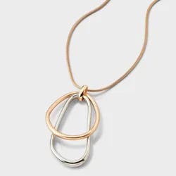 Mixed Sculptured Droplet Necklace - Universal Thread™ Gold