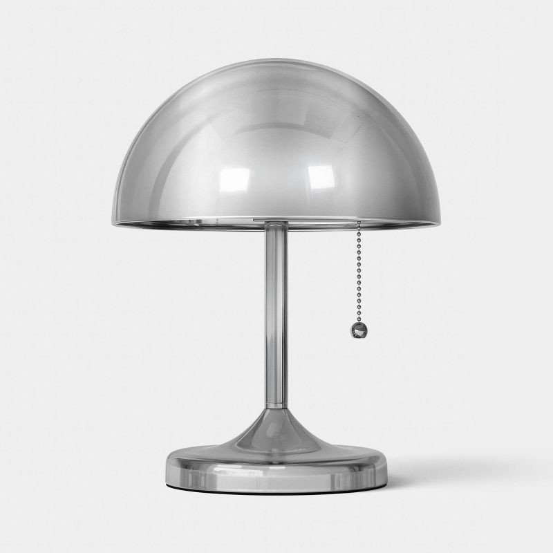 slide 1 of 4, Trend Metal Shade with Chrome Base Table Lamp Silver - Room Essentials™, 1 ct