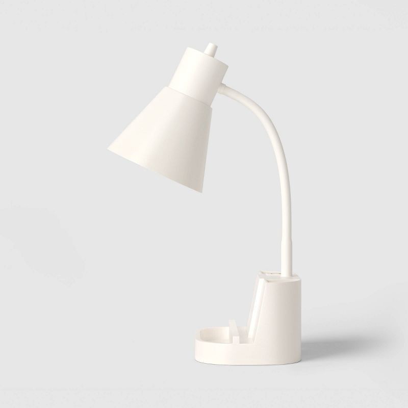 slide 1 of 3, Task Lamp with Charging White - Room Essentials™, 1 ct