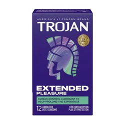 Trojan Extended Pleasure Condoms - 12ct
