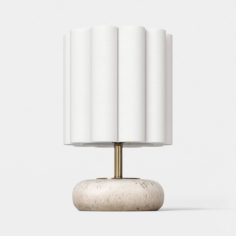 slide 1 of 4, Mini Faux Wood Lamp White - Room Essentials™, 1 ct