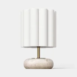Mini Faux Wood Lamp White - Room Essentials™