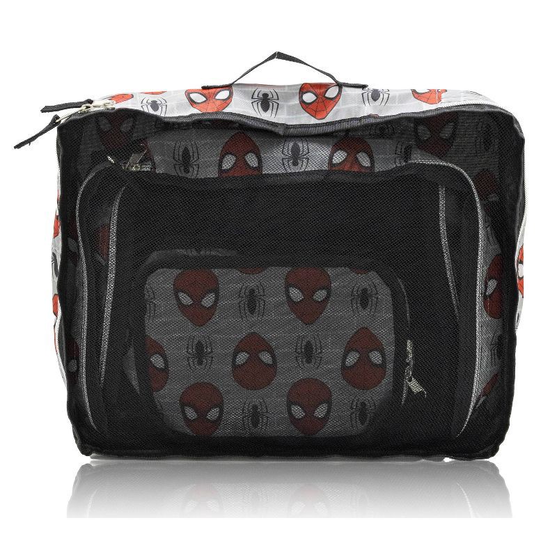 slide 9 of 9, Marvel Spiderman 5pk Packing Cube - Black/Red, 5 ct