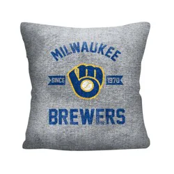 MLB Milwaukee Brewers 26"x26" Woven Pillow