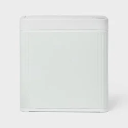 10L Slim Motion Sensor Can with Ribbing Stainless Steel White - Brightroom™