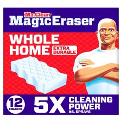 Mr. Clean Unscented Magic Eraser Whole Home Extra Durable Multi-Purpose Cleaner - 12ct: Box Container