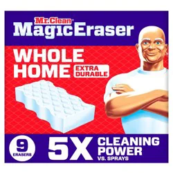 Mr. Clean Unscented Magic Eraser Whole Home Extra Durable Multi-Purpose Cleaner - 9ct