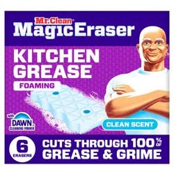 Mr. Clean Fresh Magic Eraser Kitchen Grease Foaming Multi-Purpose Cleaner - 6ct