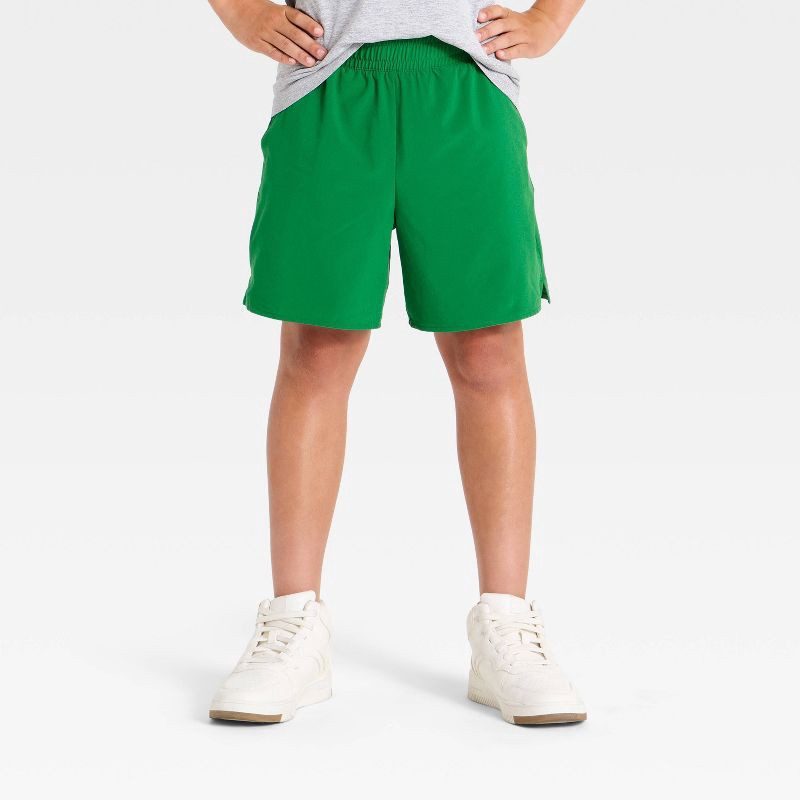 slide 1 of 3, Boys' Active Light 2-in-1 Shorts - All In Motion™ Green XL, 1 ct