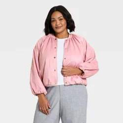 Women's Lightweight Bomber Jacket - A New Day™ Pink XXL