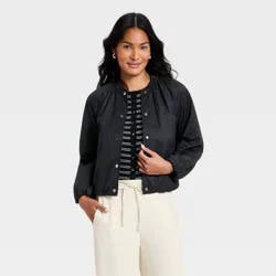 Women's Lightweight Bomber Jacket - A New Day™ Black S