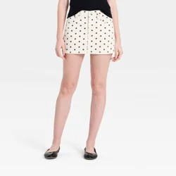 Women's Polka Dot Mini Denim Skirt - Universal Thread™ White 6